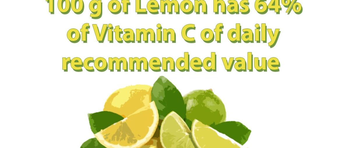 Lemon - Health benefits and nutritional value of key nutrients