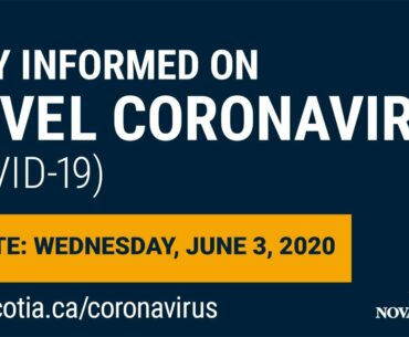 Update COVID-19 for Nova Scotians: Wednesday June 3