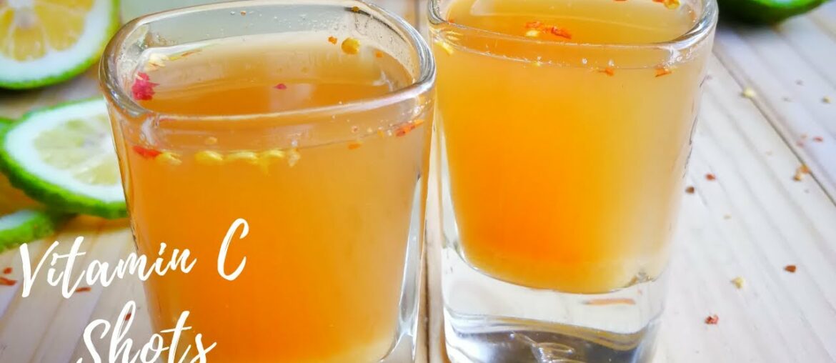 Vitamin C Shot | Immune Booster Drink Recipe | Lemon Ginger & Honey Drink Recipe | Vitamin Drink