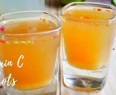 Vitamin C Shot | Immune Booster Drink Recipe | Lemon Ginger & Honey Drink Recipe | Vitamin Drink