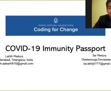 COVID-19 Immunity Passport | #BuiltOnEOSIO | #CodingForChange