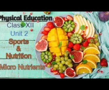 2.4 Micro Nutrients || Sports & Nutrition || Unit 2 || Class 12 || Physical Education