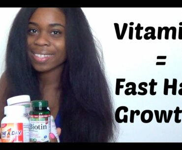 Vitamins For SUPER Fast Hair Growth??? (RESULTS)