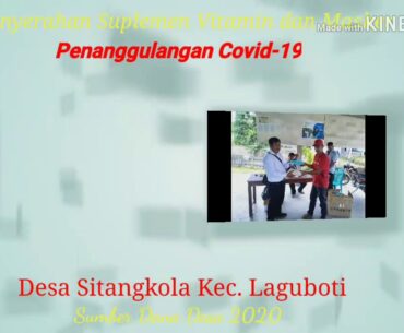 Penyerahan Suplemen Vitamin dan Masker ll Desa Sitangkola - Laguboti