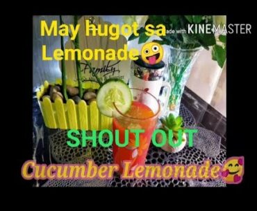 How to fight #covid19? VitC booster... Cucumber Lemonade is one of the cheapest Vitamin C drink.