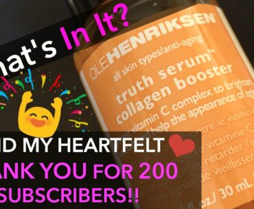 Ole Henriksen's Truth Serum Vitamin C Collagen Booster - What's In It?