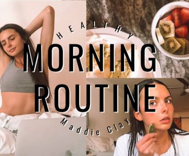 HEALTHY MORNING ROUTINE!! | productivity and fitness