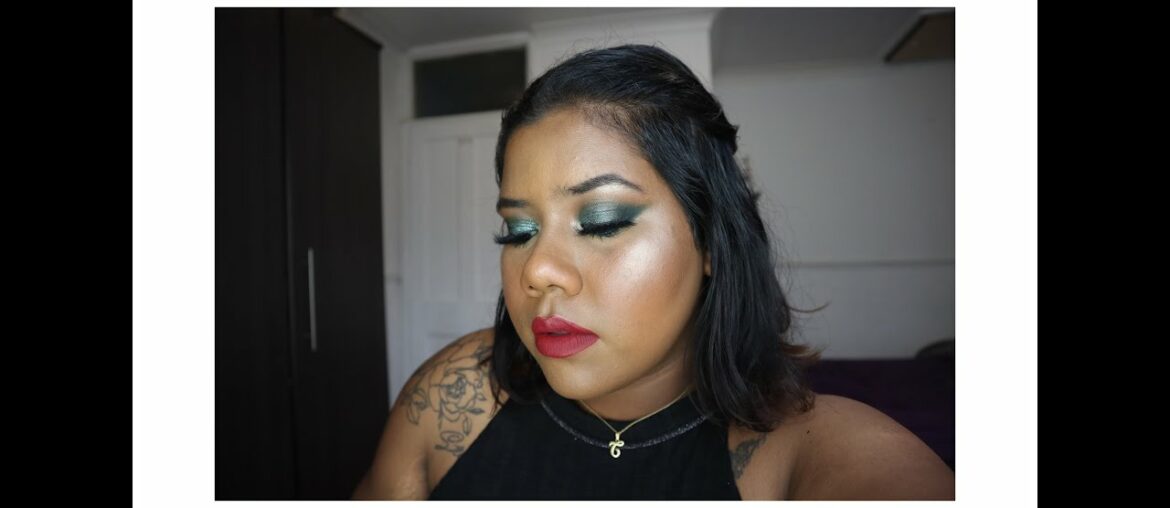 QUICK GREEN EYELOOK MAKEUP TUTORIAL  | NO EDIT VOICEOVER