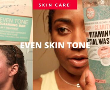 EVEN SKIN TONE SKIN CARE ROUTINE | URBAN SKIN RX PRODUCT REVIEW UPDATE NEW | VITAMIN C FACIAL WASH