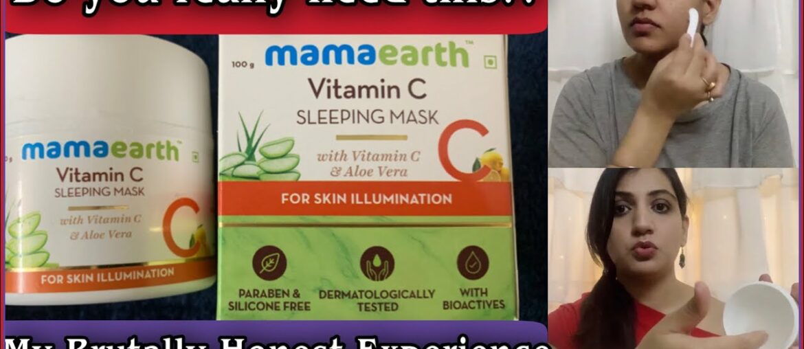 *NEW* Vitamin C Sleeping Mask by MAMAEARTH|| Do you actually need this? Honest Review
