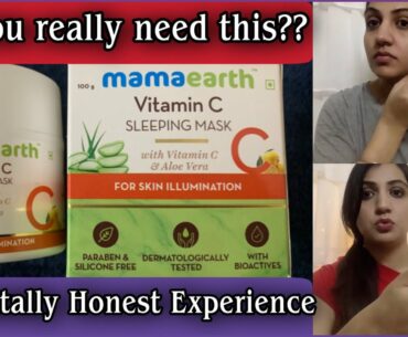 *NEW* Vitamin C Sleeping Mask by MAMAEARTH|| Do you actually need this? Honest Review