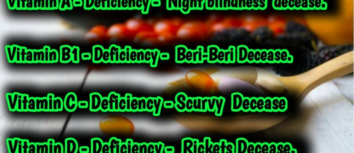 General Knowledge About Vitamin And Decease Quiz  GK All About Vitamins