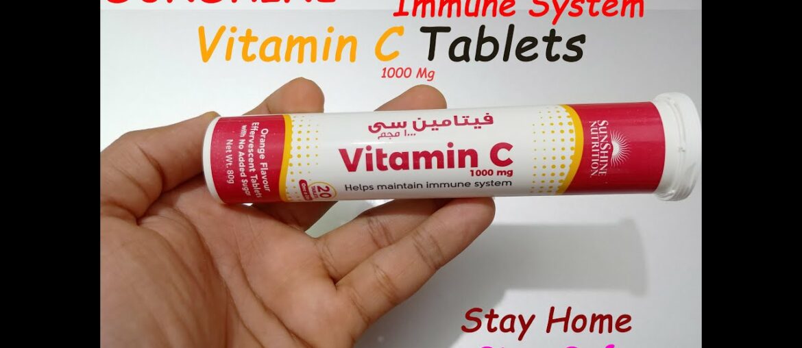 SUNSHINE NUTRITION Vitamin C 1000 Mg Orange Flavor Effervescent Tablets(Made in Hungary)(Immune Tab)