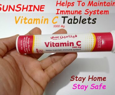 SUNSHINE NUTRITION Vitamin C 1000 Mg Orange Flavor Effervescent Tablets(Made in Hungary)(Immune Tab)