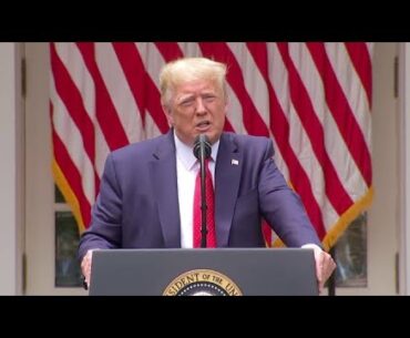 President Donald Trump comments on coronavirus vaccine progress
