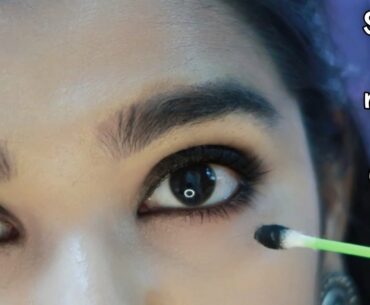 Easy Everyday Smokey eye makeup with cotton buds /Qtip Best Smokey eye makeup with kajal howto apply