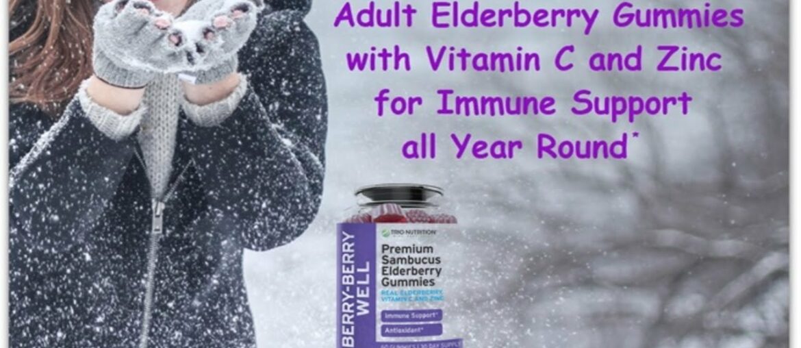 Elderberry Gummies with Vitamin C and Zinc for Immune Support