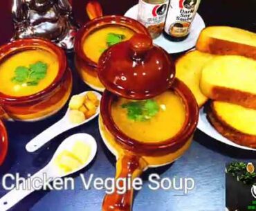 #Chicken veggie soup#Immunity booster#Without oil #Helps to reduce weight.