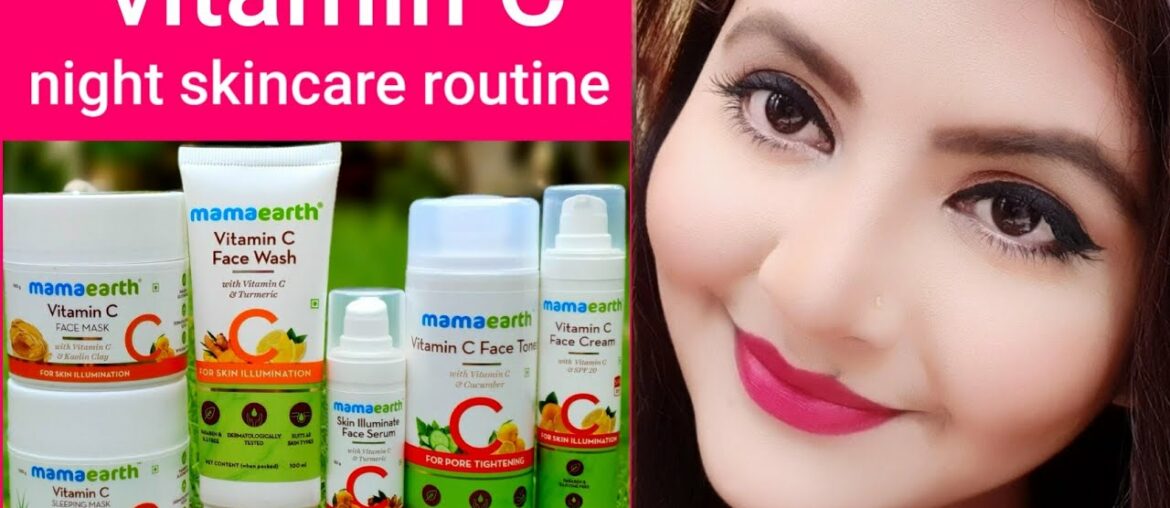 Night skincare routine with VITAMIN C products | #GottaCmyGlow | RARA | sleeping mask | illuminating