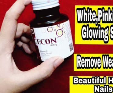 Rang Gora aur Gulabi krnay ki Tablets|| Skin whitening tablets||Cecon Vitamin C tablets
