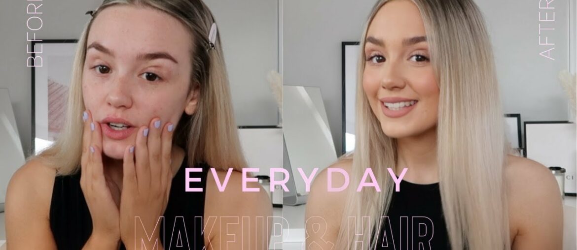 MY EVERYDAY MAKEUP *CHATTY GRWM INCLUDING SKINCARE, MAKEUP AND HOW I CLIP IN MY HAIR EXTENSIONS*