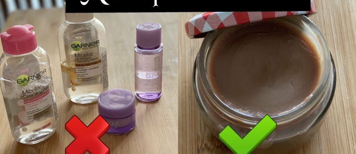 DIY- Makeup Remover/ LIVE DEMO Clinique Cleansing Balm vs Natural makeup remover balm | healthy skin