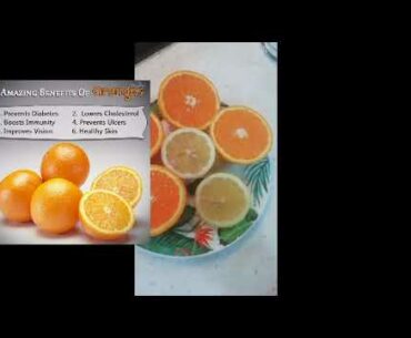 Orange and lemon rich in vitamins C