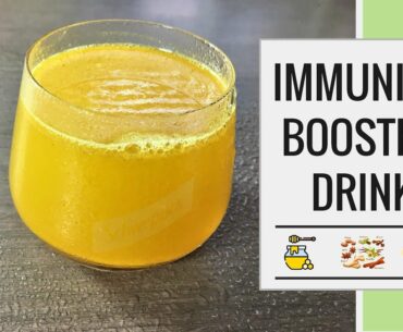 Natural Homemade Golden Immunity Booster Drink