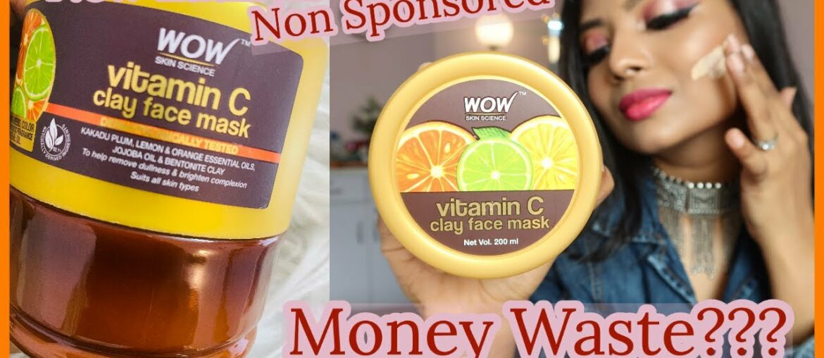 *New Wow Vitamin C clay Face mask || Best Product for Clear Brighter skin || Detailed Review + Demo