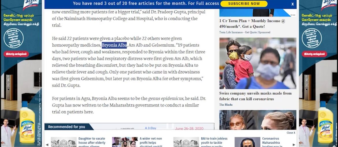 Homeopathy medicine to increase your immunity for COVID-19 (Tamil version)