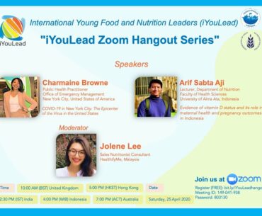 COVID-19 in New York City and Evidence of Vitamin D Status - iYouLead Zoom Hangout Session 2