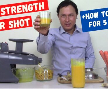 How to Make a Full Strength Ginger Turmeric Shot | Immune Boosting Juice Recipe