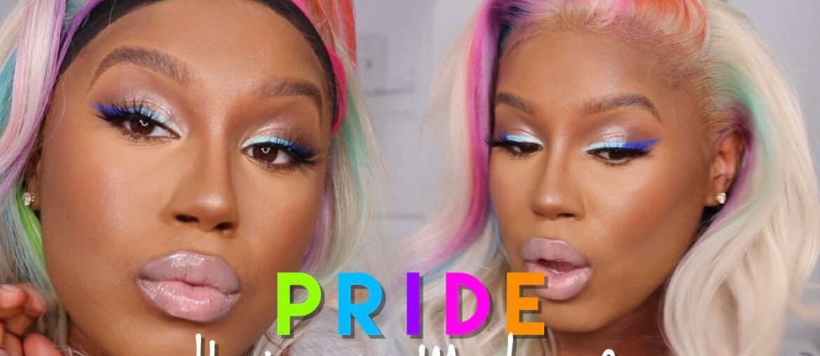 PRIDE INSPIRED HAIR + MAKEUP| TESTING ESHA FUSION GLUE