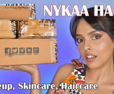 HUGE NYKAA HAUL - Skincare, Hair care & Makeup