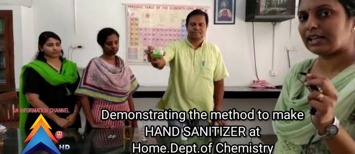 Demonstrating the method to make HAND SANITIZER  for #Protection from #Corona #virus #covid19