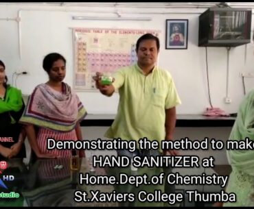 Demonstrating the method to make HAND SANITIZER  for #Protection from #Corona #virus #covid19