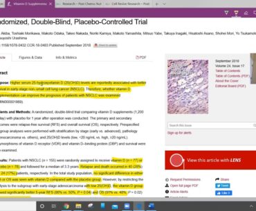 Lung Cancer and Vitamin D