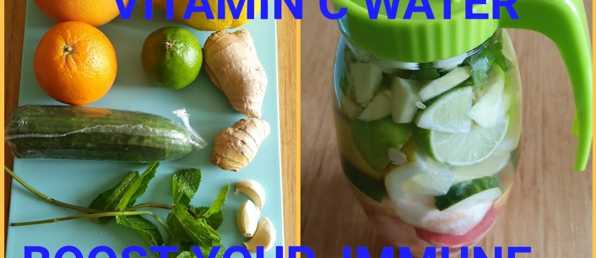 How to make your vitamin c water  helps you get your flat tommy  and boost your immune