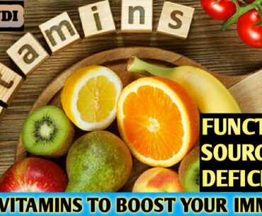 #Vitamins #Immunity TOP 5 VITAMINS TO BOOST YOUR IMMUNITY | In Hindi | Function, Source, Deficiency|