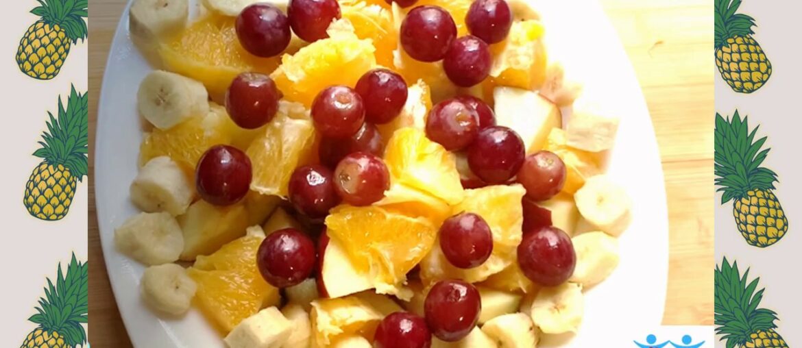 Healthy and easy fruit salad rich in vitamin C to boost your immune system.