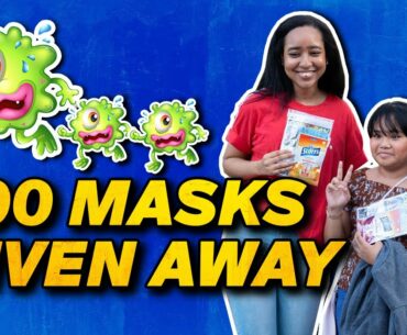 WE GAVE OUT 300 MASKS AND VITAMIN C!