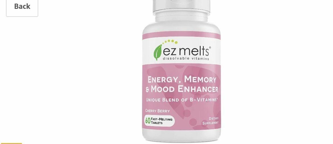 EZ Melts Energy Memory & Mood Enhancer, Methylated B-Complex, Sublingual Vitamins, Vegan, Zero Sugar