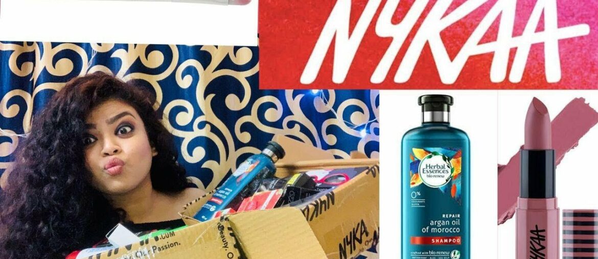 HUGE NYKAA HAUL| lOCKDOWN MAKEUP,HAIRCARE AND SKINCARE HAUL|29 ITEMS| The Bong With Curls
