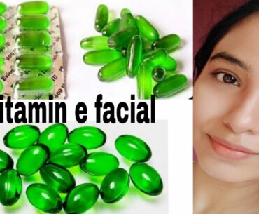 Vitamin e facial at home l vitamin e treatment l glowing and healthy skin