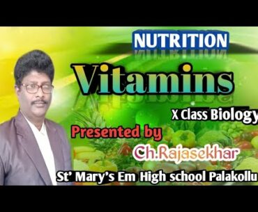 10th class Biology NUTRITION-Vitamins
