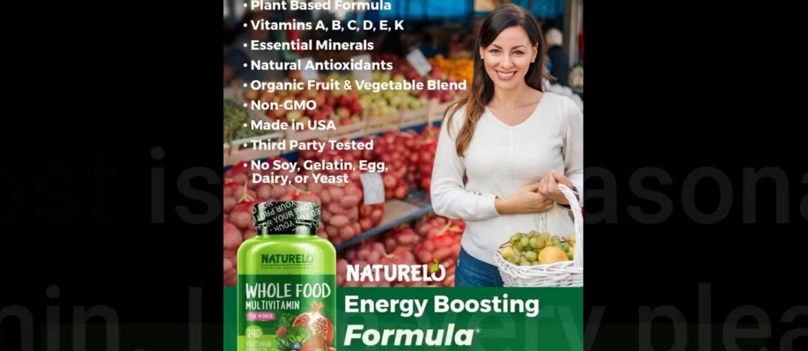 Whole Food Multivitamin for Women and Men - Natural Vitamins, Minerals, Raw Extracts - Best Sup...