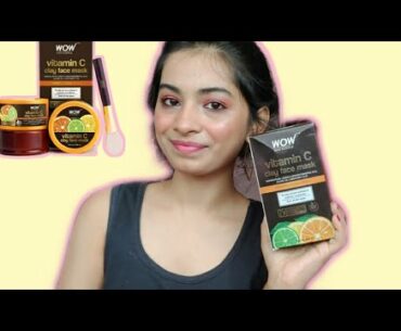 *New* Wow Vitamin C Clay Face mask | For bright skin | Review and demo (HINDI)