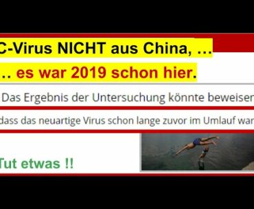 Corona-Virus kam NICHT aus China. Es war schon 2019 in Barcelona. Das berichten einige Medien.