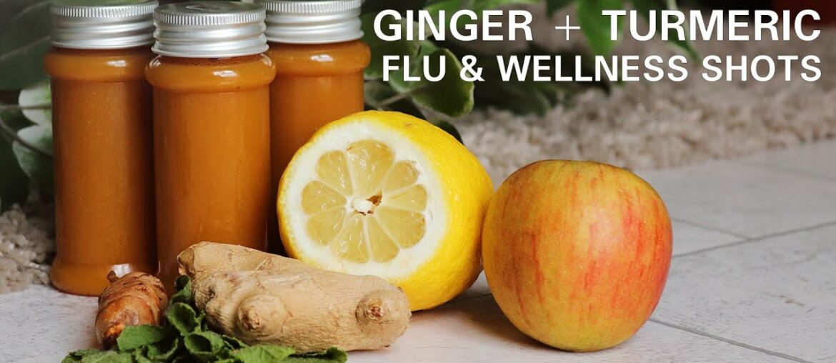 DIY Ginger Turmeric Flu & Wellness Juice Shots (Immunity Boost)