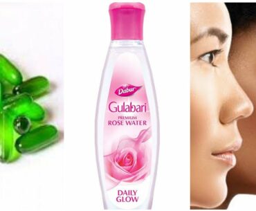 Rosewater Vitamin E copses beauty tips to Reduce dark face....